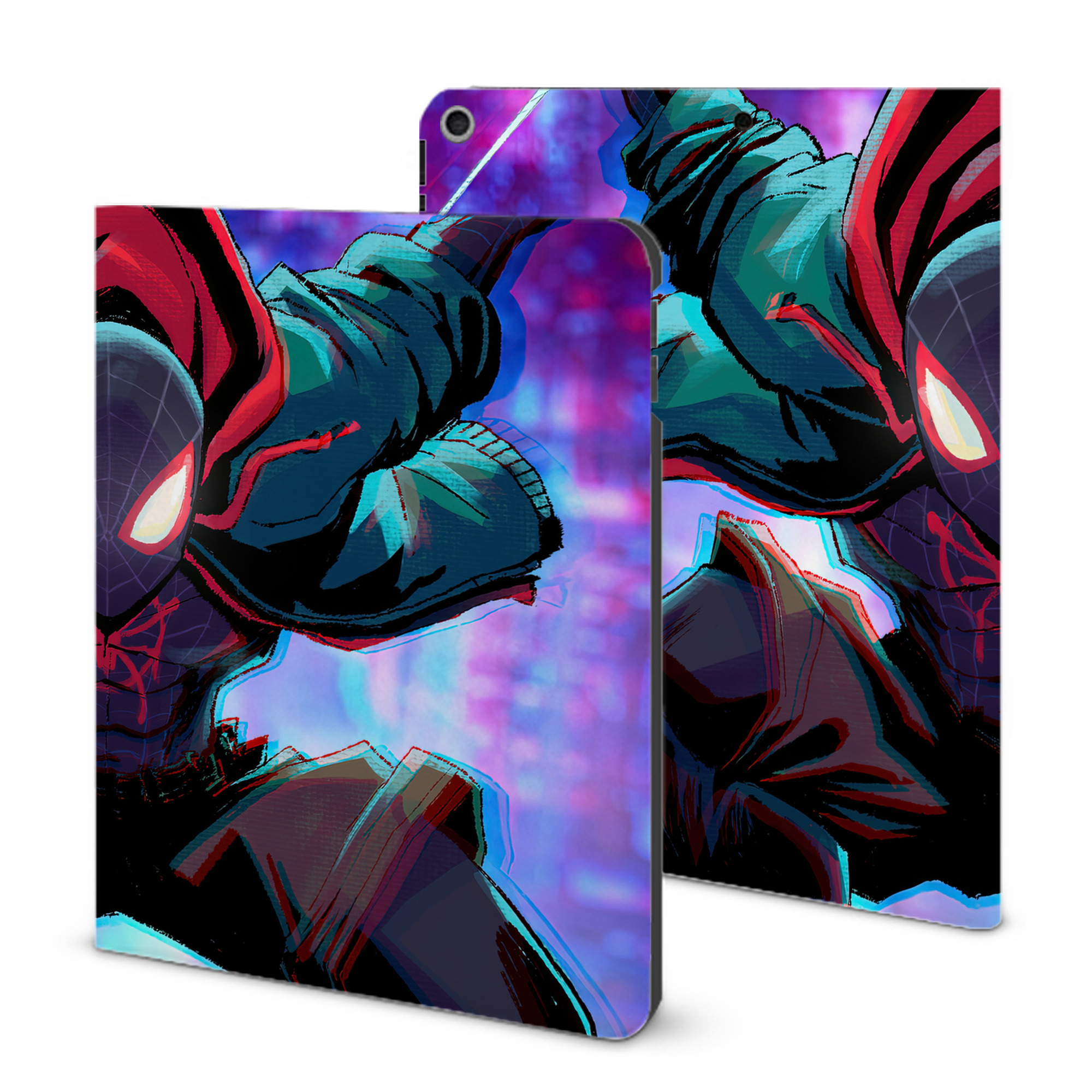 （画像用） Spider Man スパイダーマン IPad ケース ブック型 PUレザー TPU 耐衝撃 軽量 薄型 ペン収納なし 全面保護 IPad 各モデル対応